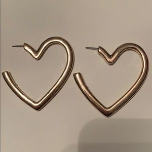 Bauble Bar gold Heart Earrings